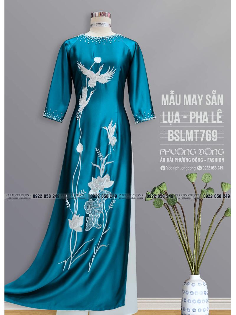 Áo Dài Bà Sui Lụa Thêu Kết Pha Lê BSLMT769